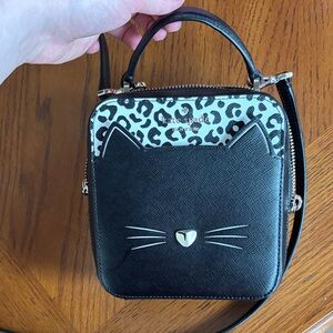 Kate Spade Black and White Cat Crossbody Bag